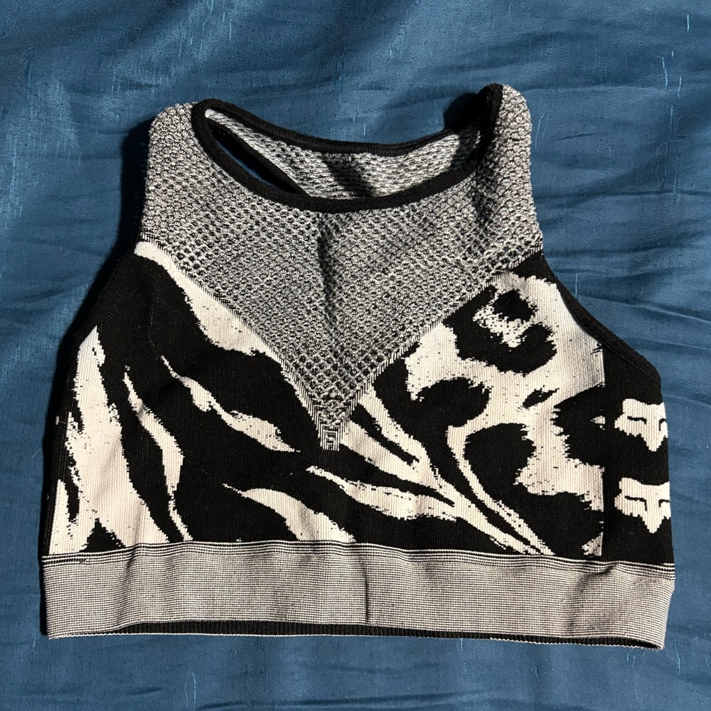Fox racing mesh animal print sports bra 🏁🖤